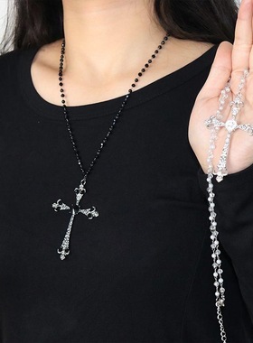 复古暗黑风十字架项链亚文化