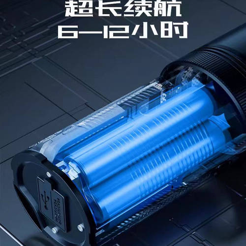 沃尔森强光手电筒家用充电式耐用户外远射超亮小便携可充电锂电灯 - 图2
