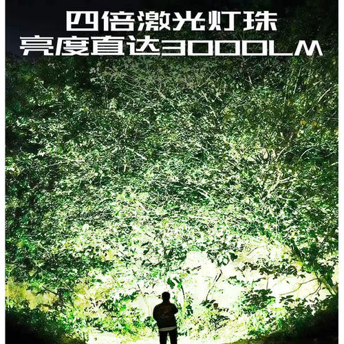 沃尔森强光手电筒家用充电式耐用户外远射超亮小便携可充电锂电灯 - 图1