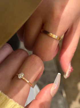 OBD原创925银培育钻戒指情侣对戒