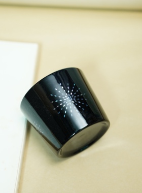 现货孤品瓷胎大漆螺钿手工咖啡杯