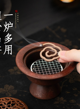 纯铜紫铜复古禅意香薰炉