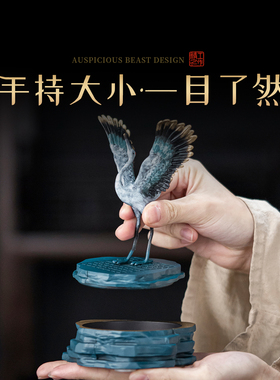 鹤鸣九皋新中式铜香炉摆件送礼