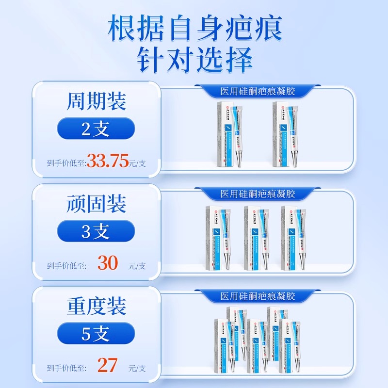 祛疤膏去疤痕贴修复儿童烫伤剖腹产增生凸起去除疙瘩医用硅酮凝胶 - 图1