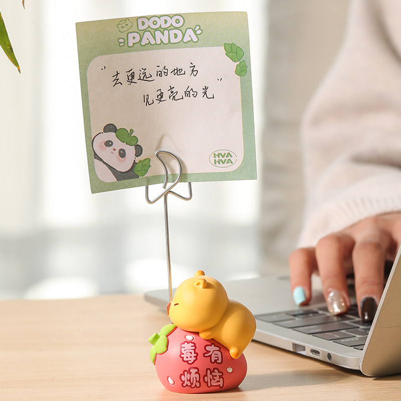 便签夹摆件工位情绪稳定神器办公室桌面留言照片夹立式夹子装饰品,淘宝优惠券,粉丝福利购,淘宝优惠卷