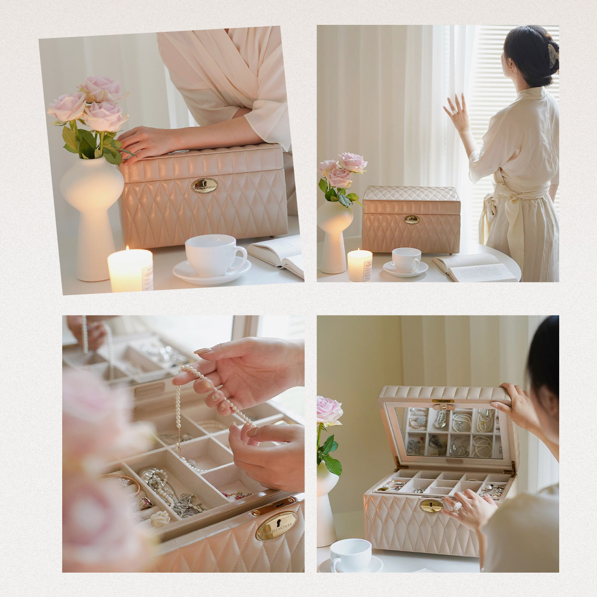 晶小姐首饰盒高档轻奢多层送礼大容量生日礼物项链珠宝手镯饰品盒,淘宝优惠券,粉丝福利购,淘宝优惠卷