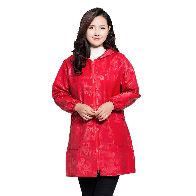 冬季家用厨房PU皮罩衣大人女防水防油时尚加绒加厚工作服围裙长袖,淘宝优惠券,粉丝福利购,淘宝优惠卷