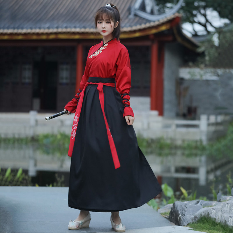 日常改良汉服男女通用书生情侣襦裙 澳东秀民族服装/舞台装