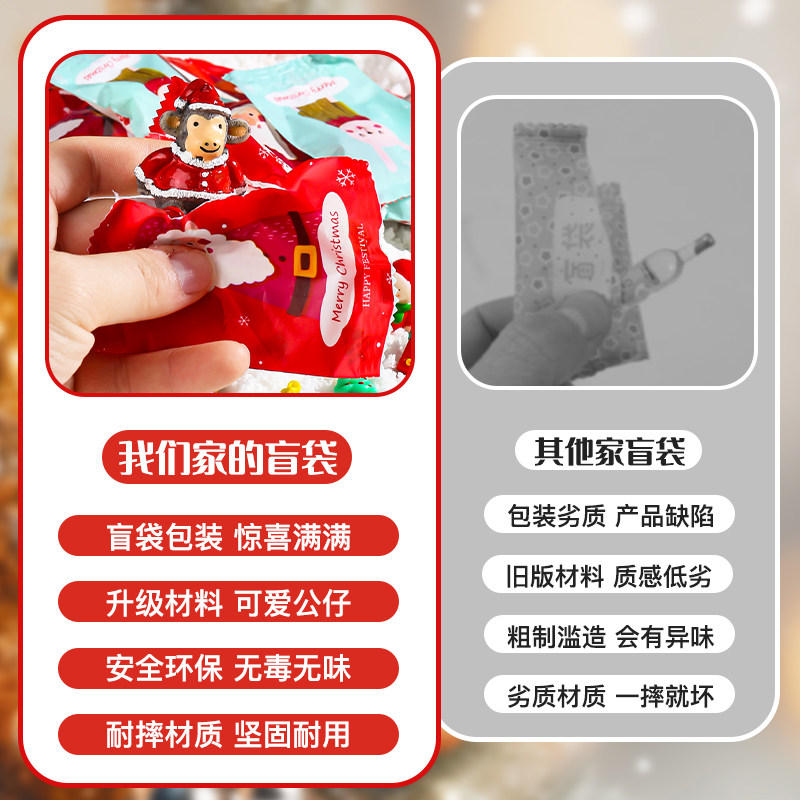 圣诞盲袋礼物奖品迷你微缩公仔圣诞老人儿童玩具雪人圣诞节摆件,淘宝优惠券,粉丝福利购,淘宝优惠卷