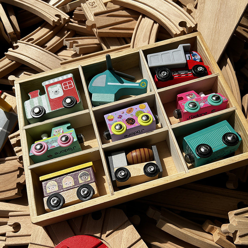外贸宜家木制小火车儿童益智玩具兼容brio木质轨道滑行小车配件,淘宝优惠券,粉丝福利购,淘宝优惠卷