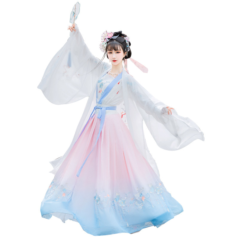 浣歌汉服女正品原创中国风齐腰樱花 誉纪汉服