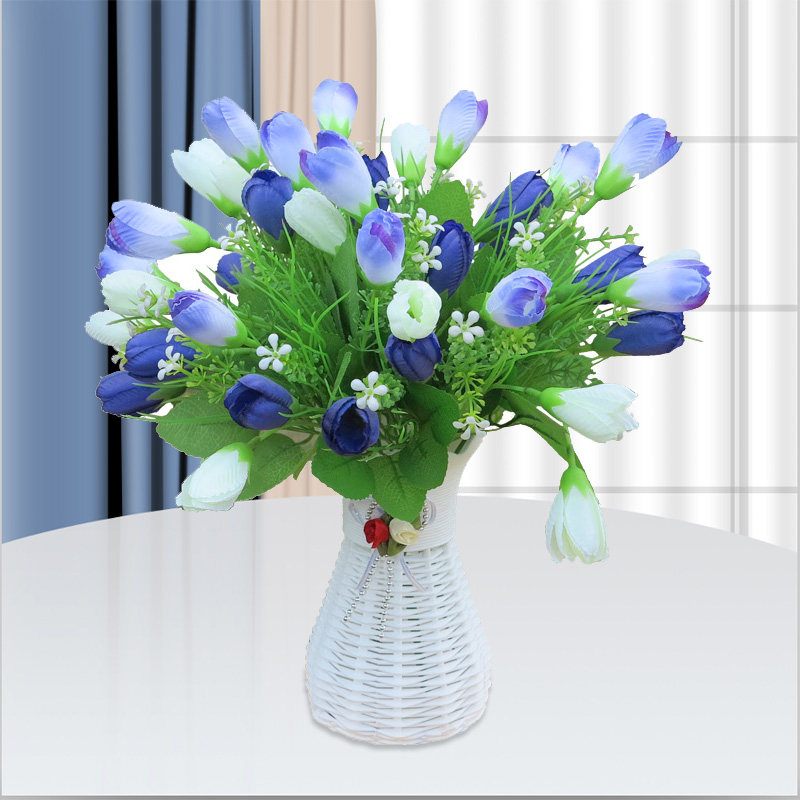 郁金香仿真花室内家居摆设餐桌摆件客厅塑料插花束电视柜盆栽装饰,淘宝优惠券,粉丝福利购,淘宝优惠卷