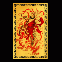 Zhang Tianshi portrait card Wan Dharma wealth metal Buddhist card aluminum magnesium alloy card gold card crafts support customization