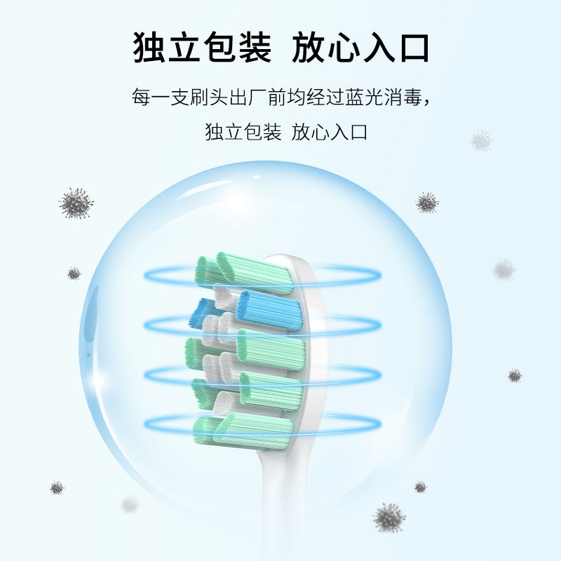 澳松适配Oclean/欧可林/千山/索纳斯/罗曼电动牙刷头Q5通用替换头