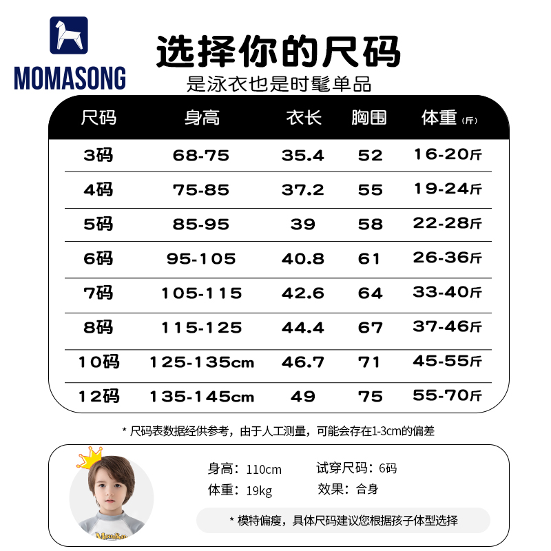 Momasong儿童男童游泳衣2023新款夏分体男孩小中大童宝宝套装泳装 - 图3