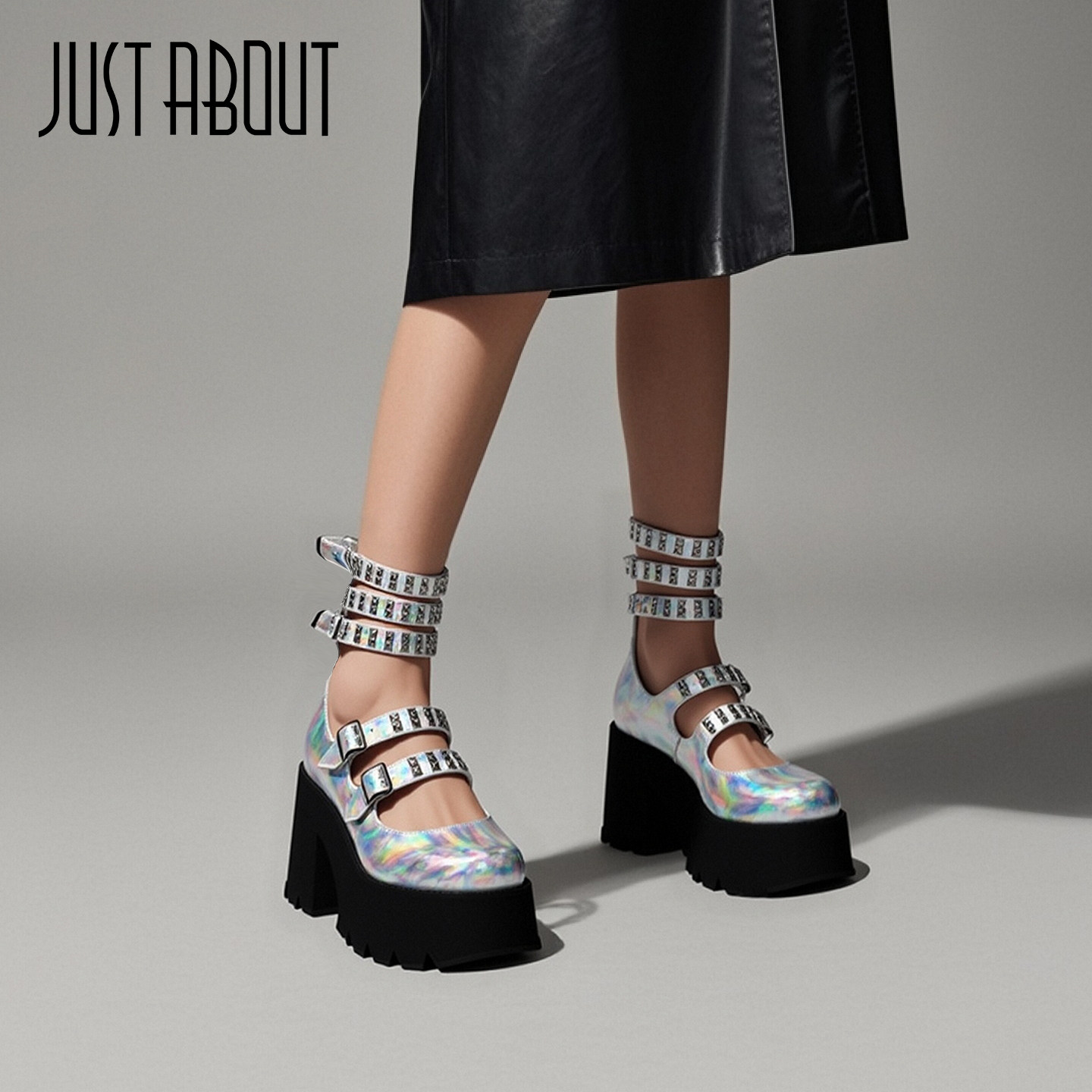 just about银色玛丽珍鞋女厚底高跟鞋镭射模特舞台潮鞋芭蕾单鞋,淘宝优惠券,粉丝福利购,淘宝优惠卷