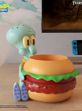 海绵宝宝派大星汉堡笔筒收纳摆件