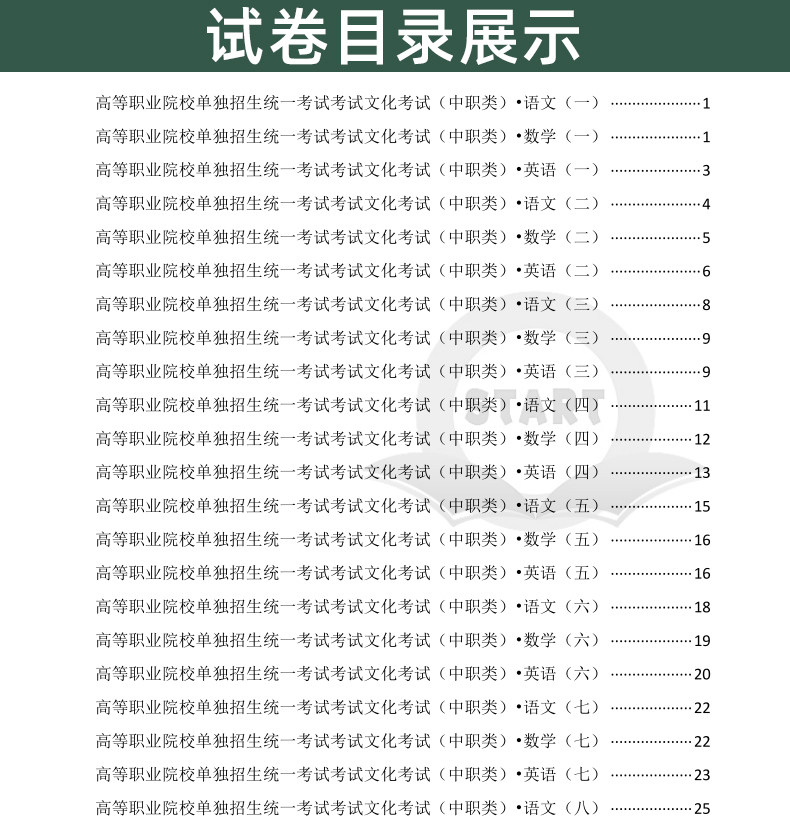 四川省高职单招全真模拟试卷中职类(模拟+押题)模拟汇编45套四川单招全新版精编模拟试卷掌握考试规律解析名师执笔覆盖全部考点
