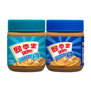 四季宝花生酱颗粒/柔滑早餐抹面包吐司拌面火锅调料纯正蘸料酱料