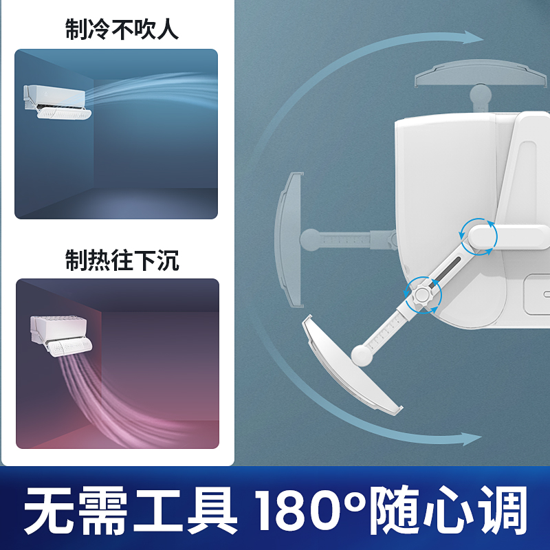 空调挡风板防直吹隔风罩冷风出风口遮风板坐月子壁式挂式通用挡板 - 图3