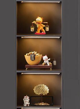 八方来财摇钱金钱发财树摆件开业店铺前台办公室装饰品乔迁礼品