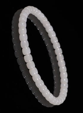 手串95于田料羊脂白玉WF86号