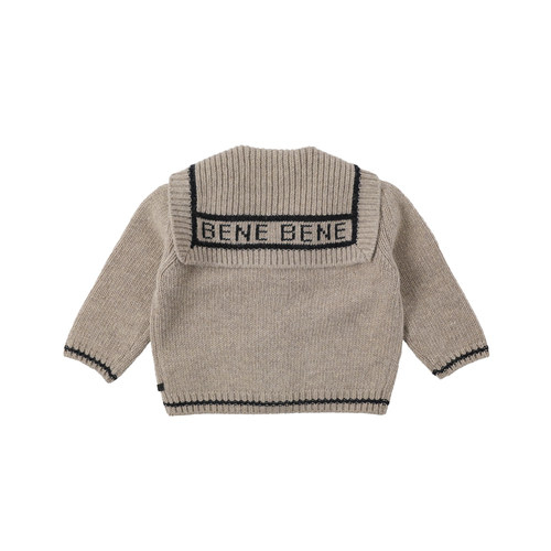 benebene设计师款羊毛针织开衫秋冬新款新生婴儿男女儿童保暖外套 - 图3