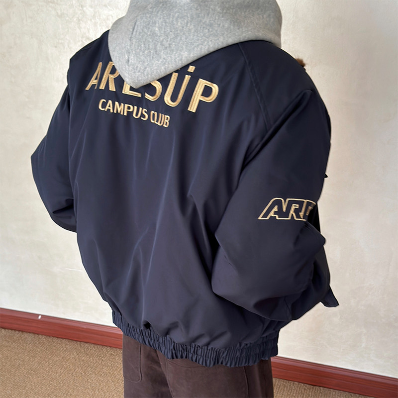 布老哥Blog美式复古勋章刺绣棉服bomber冬季短宽显高保暖棉衣W629,淘宝优惠券,粉丝福利购,淘宝优惠卷