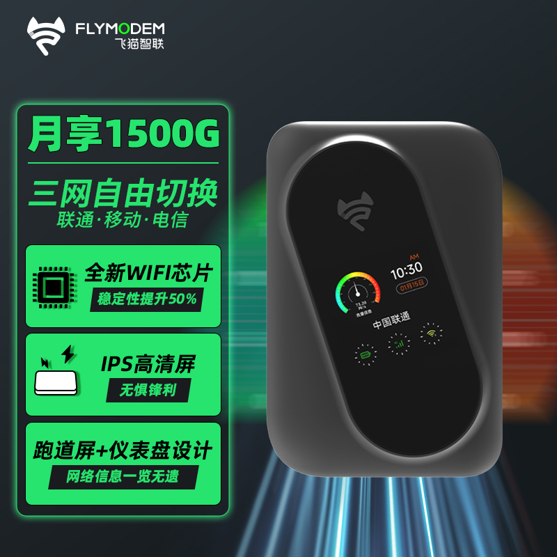 2024新款移动wifi全网通随身插卡式4g移动上网卡托无线路由学生笔记本电脑热点便携式Wi-Fi飞猫智联三网切换 - 图1