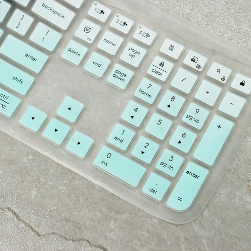 适用罗技k950键盘膜k580键盘保护膜k380键盘防尘罩mk470键盘按键贴mx keys全覆盖k120台式68键硅胶98键108键 - 图2