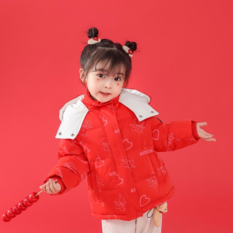 【年服系列】女童羽绒服冬季2026新款儿童洋气女宝宝新年加厚外套,淘宝优惠券,粉丝福利购,淘宝优惠卷