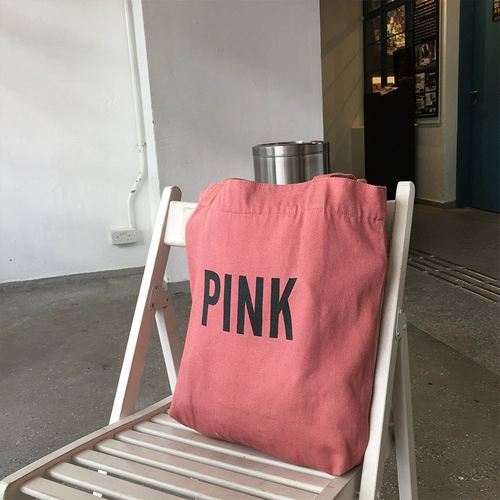 Тканевый мешок, вместительная и большая сумка на одно плечо, универсальный ретро шоппер, Южная Корея, подходит для студента