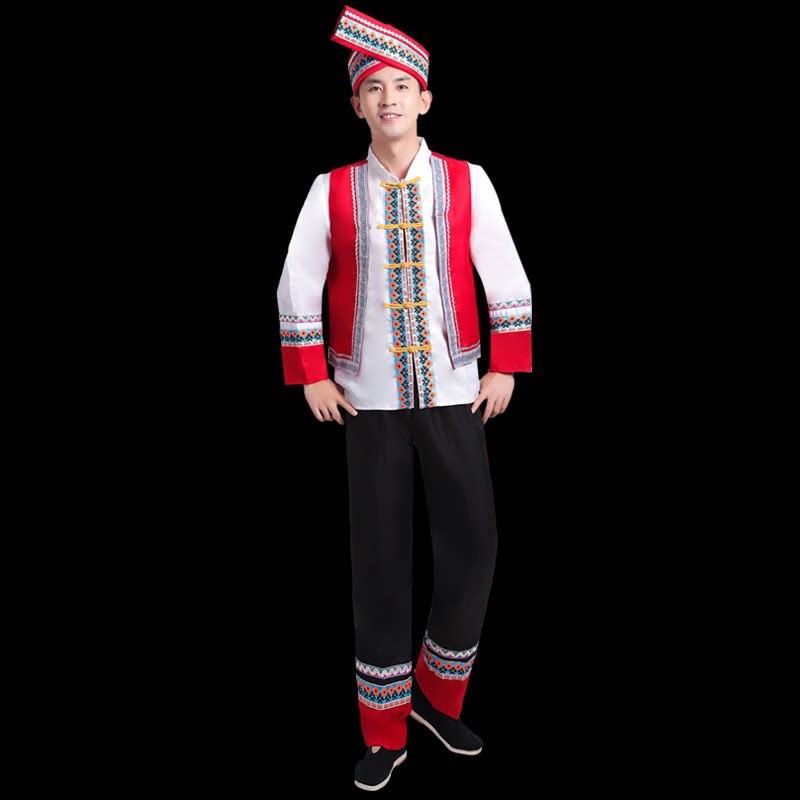 56个少数民族特色传统服装门巴族演出服男成人舞台合唱舞蹈表演服