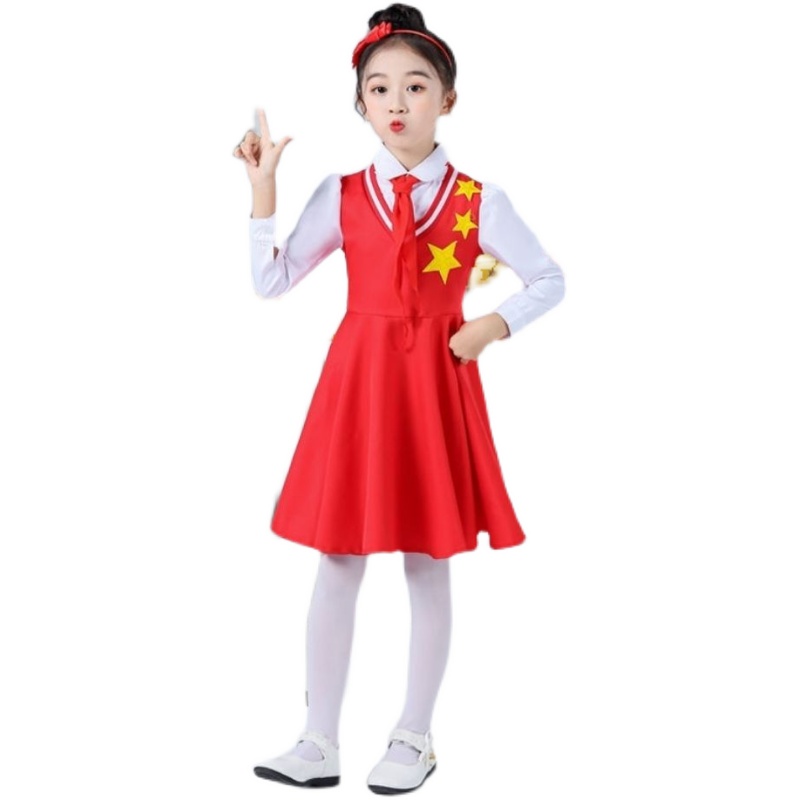 红歌儿童演出服中小学生合唱服红星闪闪诗歌朗诵服装少先队员礼服