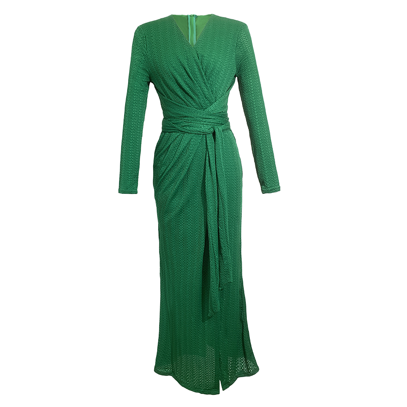 欧洲站v领修身包臀早春季连衣裙 ruuhee连衣裙