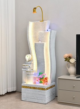 欧式流水饰品循环水简约现代客厅财富装修风水豪华办公室通达喷泉