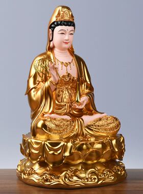 金身观音菩萨树脂地藏王释全堂供奉佛伽家用观世音佛像牟尼佛摆件