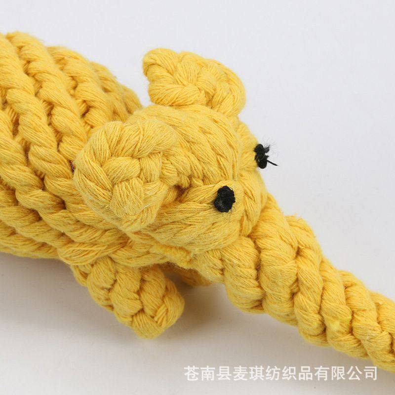 手工编织狗狗玩具厂家批发象咬宠物玩具灰色宠物用品批发啃绳棉小,淘宝优惠券,粉丝福利购,淘宝优惠卷