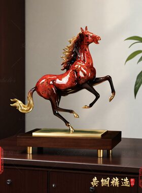 马到成功高端铜马摆件领导高档办公室装饰工艺品公司开业乔迁礼物