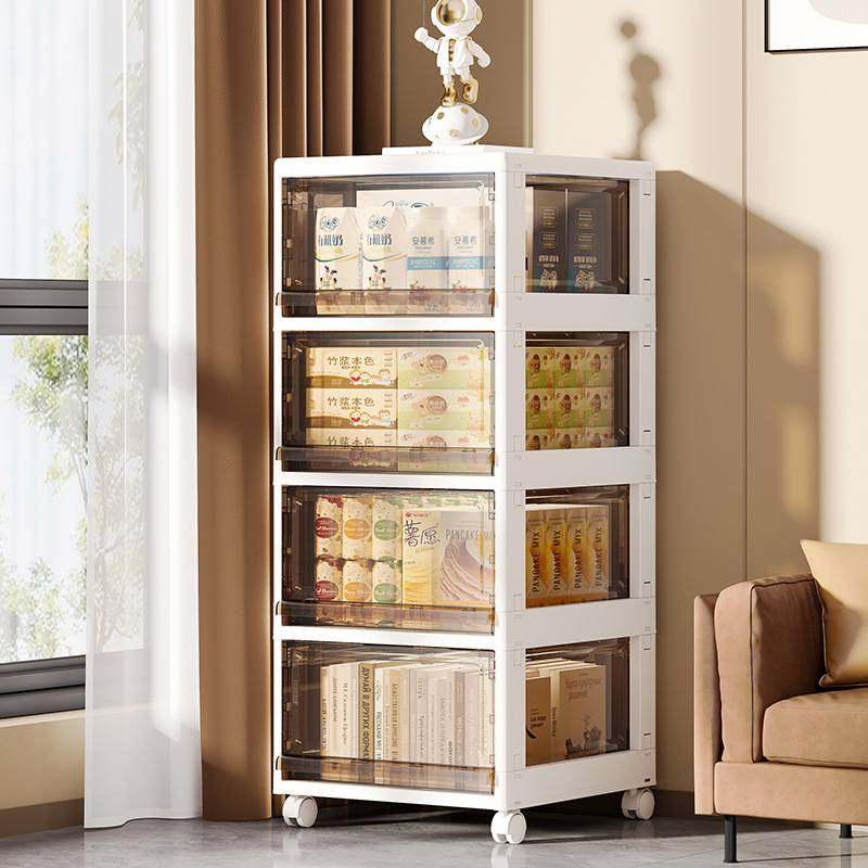 透明抽屉式收纳柜家用零食整理可多层物箱置柜移动客厅文件柜,淘宝优惠券,粉丝福利购,淘宝优惠卷