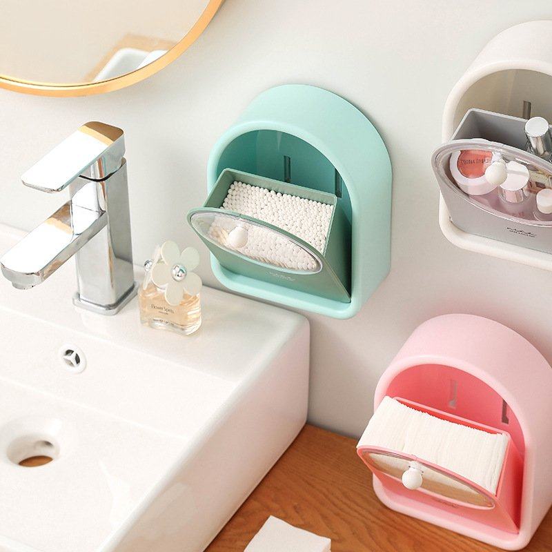 飞兔化妆棉收纳盒壁挂式挂放片棉签的翻盖棉墙卸妆盒化妆品棉盒子,淘宝优惠券,粉丝福利购,淘宝优惠卷
