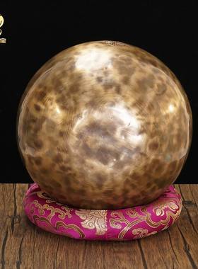 颂钵满月钵尼泊尔手工捶打瑜伽冥想音疗愈钵盂铜磬佛音碗藏式摆件