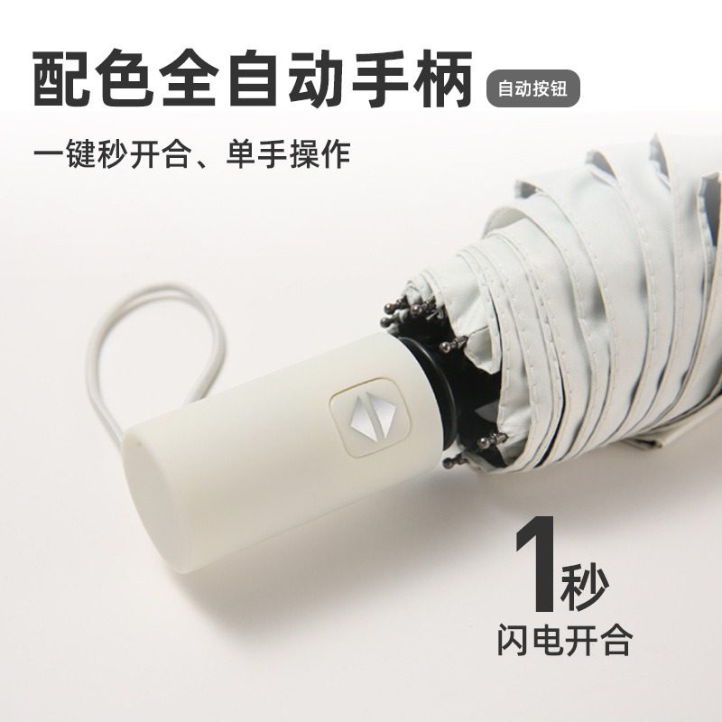 新品 全自动简约商务雨伞加厚黑胶防晒太阳伞晴雨两用男女遮阳伞,淘宝优惠券,粉丝福利购,淘宝优惠卷