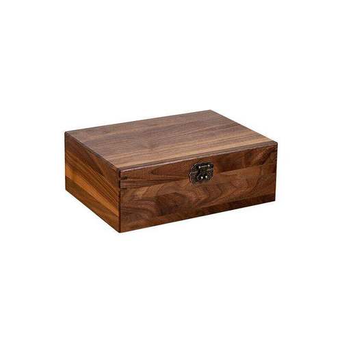胡桃木桌面收纳盒带锁印章收纳盒证件盒木质储物盒家用实木整理箱 - 图3