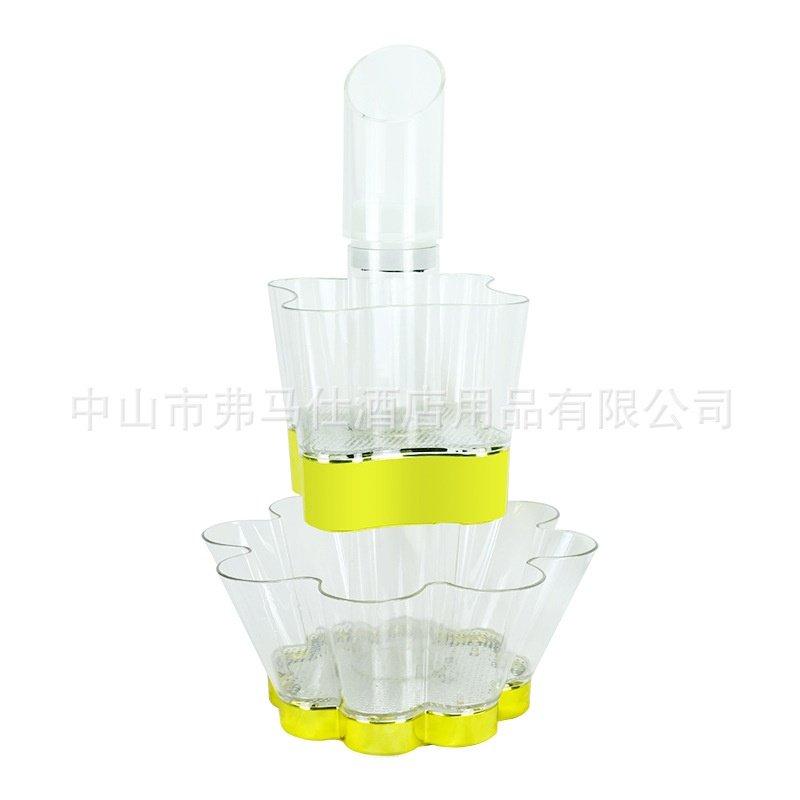 酒吧创意LED发光三层黑桃A香槟酒塔夜店PC耐摔网红洋酒鸡尾酒酒具,淘宝优惠券,粉丝福利购,淘宝优惠卷