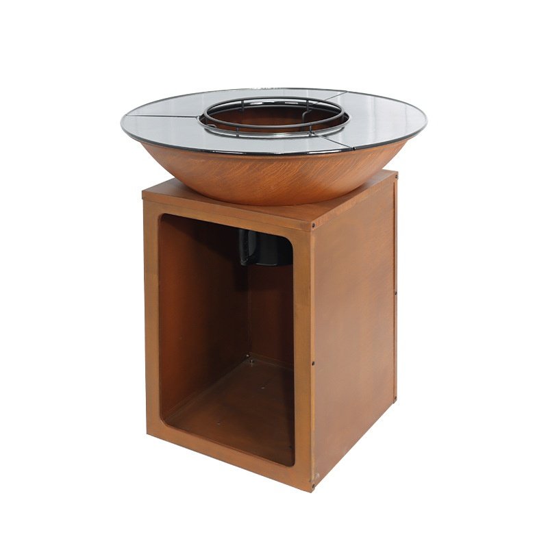 跨境生锈款燃木火炉铸铁煎板耐候钢暖炉庭院烧烤取暖炉花园火坑,淘宝优惠券,粉丝福利购,淘宝优惠卷