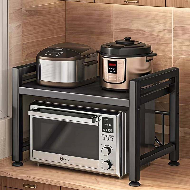 可伸缩厨房置物架微波炉烤箱家用桌面架子支架电饭锅台面双层收纳,淘宝优惠券,粉丝福利购,淘宝优惠卷