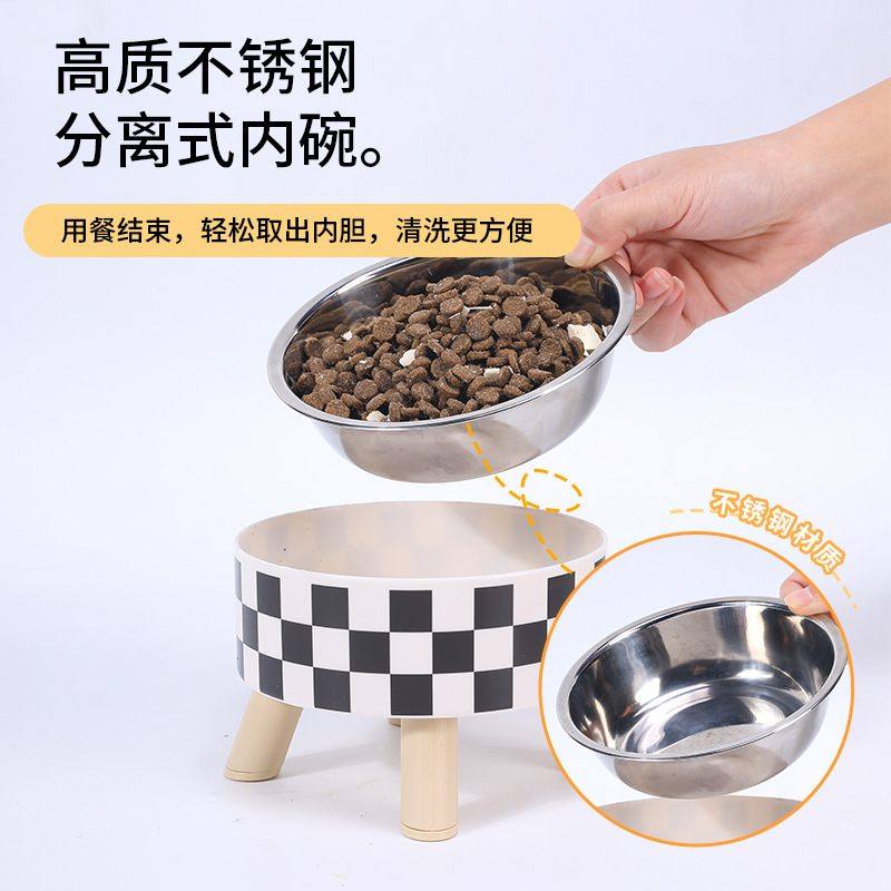 新品 猫碗防打翻不锈钢喂食盆高脚大口径宠物碗狗狗喝水碗宠物食,淘宝优惠券,粉丝福利购,淘宝优惠卷