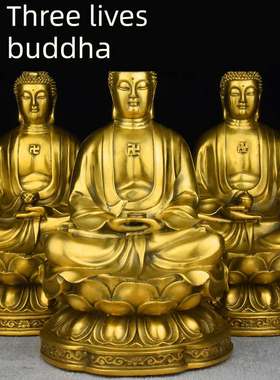 纯铜释迦牟尼佛祖药师佛阿弥陀佛摩尼供奉三宝佛大日如来佛像摆件