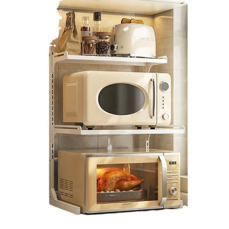 金属置物架台面多层可伸缩隔层架厨房家用微波炉收纳烤箱架加厚锅,淘宝优惠券,粉丝福利购,淘宝优惠卷